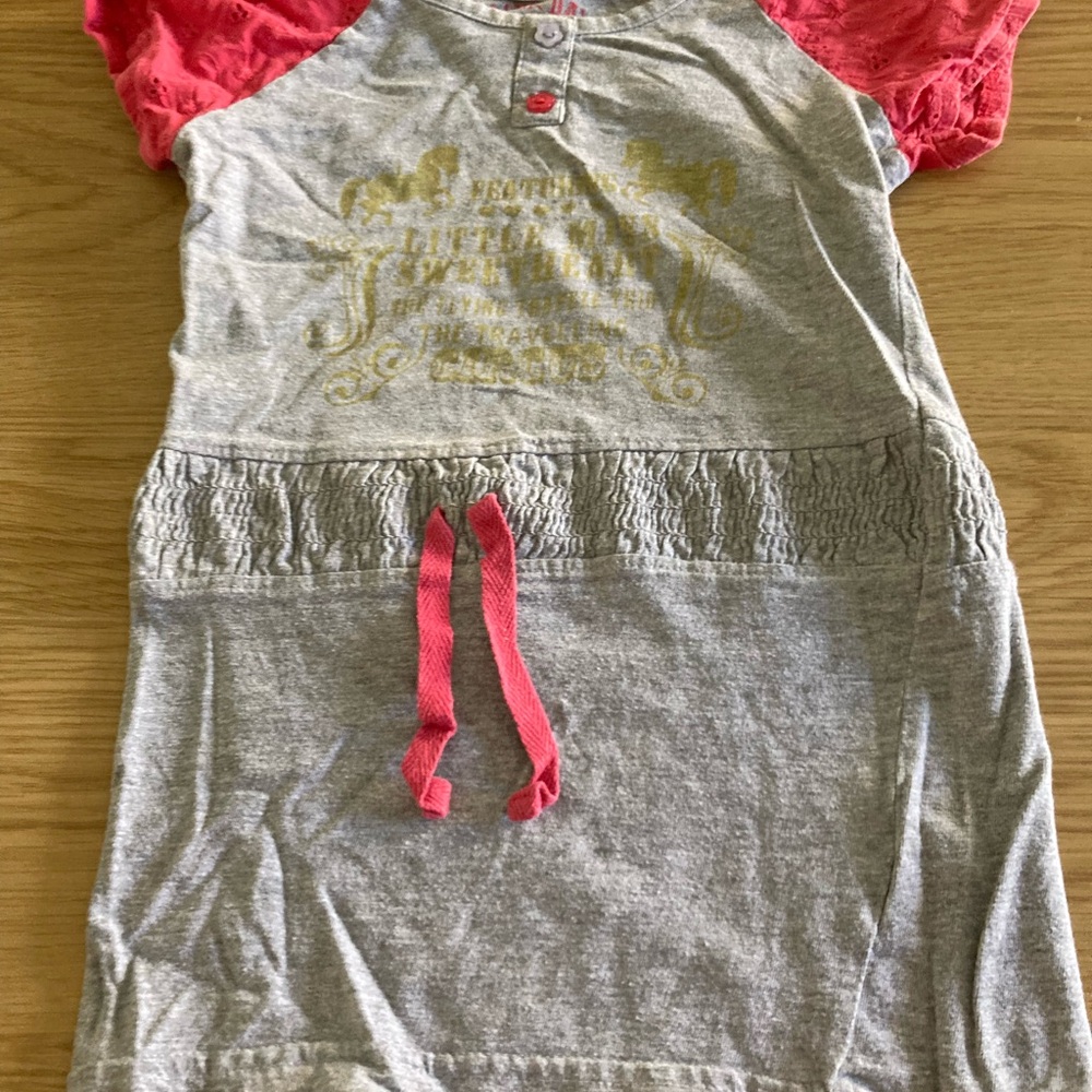 Kids Gray and Pink Graphic Top